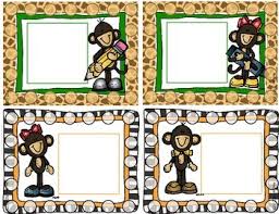 Monkey Themed Sticker Chart Punch Card With Reward Coupons