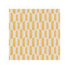 Floor features blue and green squares with black and white inlays (1953). Naples Hexagon Yellow 22 8cm X 19 8cm Wall Floor Tile