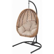 Patio Wicker Hanging Egg Chair W Stand Cushion Hanging Chair With Stand Hanging Egg Chair Hanging Chair