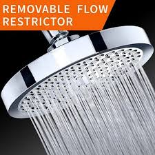 Shower Head Rainfall High Pressure 6 Rain High Flow Fixed Luxury Chrome Showerhead Removable High Pressure Shower Head Rainfall Shower Head Shower Heads