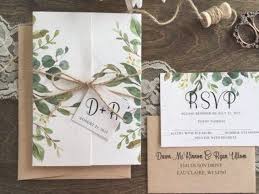 Rustic Wedding Invitation Greenery Wedding Invitation Etsy In 2020 Greenery Wedding Invitations Botanical Wedding Invitations Etsy Wedding Invitations