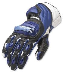 teknic violator glove blue white motorcycle gloves