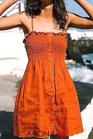 Burnt Orange Dress In 2020 Mini Dress Casual Casual Dresses For Women Dress For Short Women