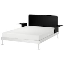 Maybe you would like to learn more about one of these? Delaktig Bed Frame Headboard 2 Side Tables Aluminum Black Ikea
