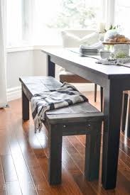 Dining room chairs don't need to stay in the dining room. Diy Farmhouse Bench Nick Alicia