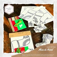 Imprima estas páginas para colorir de natal e cartões para os seus filhos, forneça os lápis de cera e veja a diversão. Brincadeira De Natal Meia Para Colorir No Elo7 Com Amor Liloca 1473f96