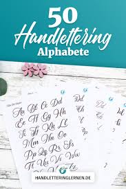 Bunter spaß mit unseren malvorlagen für klein und groß. 50 Handlettering Alphabete Lettering Handschrift Kunst Lettering Lernen