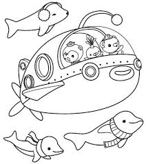 Octonaut Operating Submarine Coloring Page Octonauts Birthday Party Coloring Books Cartoon Coloring Pages
