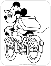 Flying a kite coloring page. Mickey Mouse Coloring Pages Misc Activities Disneyclips Com