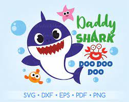 Daddy Shark Svg File Daddy Shark Printable Daddy Shark Dxf Etsy Shark Theme Birthday Baby Shark Shark Themed Birthday Party