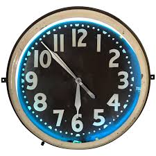 Return this item for free. Cleveland Neon Clock 3 For Sale On 1stdibs
