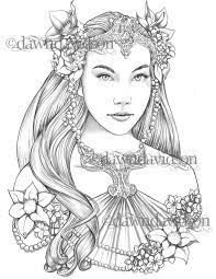 Derya çakırsoy 5.0 out of 5 stars 1 Queen Of The Elves Coloring Page Printable Colouring For Etsy Elf Coloring Elf Coloring Page Grayscale Coloring