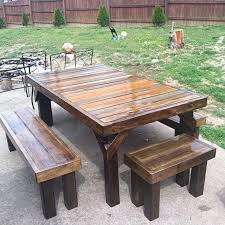 Picnic Table Multicolored Stain Epifanes Varnish Picnic Table Yard Design Small Backyard