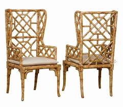 Chinoiserie Chic Bamboo Wing Back Chairs Bamboo Chair Bamboo Dining Chairs Bamboo Furniture