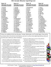 6 Worksheets 4th Grade Spelling Words List 21 Of 36 4th Grade Master Spelling List Pdf Free D 4th Grade Spelling Words Spelling Words Spelling Words List