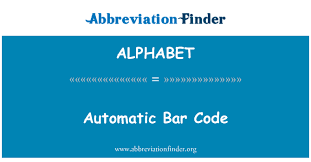 Alphabet, set of graphs, or characters, used to represent the phonemic structure of a language. Alphabet Definition Automatic Bar Code Abbreviation Finder