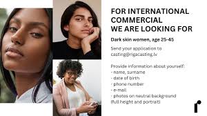 Hi everybody!:) My name is Emilia and I am casting director at "Riga  Casting" agency. For an international commercial project I am actively  looking for a dark skin women living in Latvia;