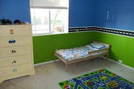 Design ideas for a large contemporary bedroom in sydney with blue walls. Cutesy Crafts Evan S Room Makeover Toddler Boy Room Themes Boy Bedroom Design Kids Room Paint