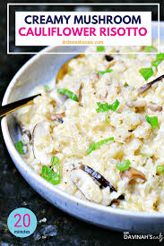 Keto Cauliflower Mushroom Risotto Gives You The Delicious Creaminess Of A Traditional Risotto Recipe With A Fr In 2020 Mushroom Risotto Recipes Risotto Recipes Recipes