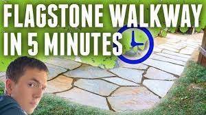 I wanted them to look natural, not uniform like they would be if i used a mold. Build A Flagstone Pathway In 5 Minutes Youtube