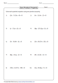 Word problems on mixed fractrions. Zero Product Property In Quadratic Function Quadratics Quadratic Equation Word Problem Worksheets