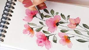 You can also add in some stripes, or other patterns. How To Paint Easy And Quick Flower Bunch Watercolor Florals Easy Florals Painting Ideas Youtube