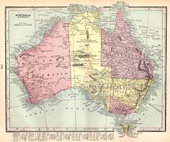 Free printable map of australia. Art Art Prints Vintage Map Of Australia Australi Vintage Australia Map Australia Map Print