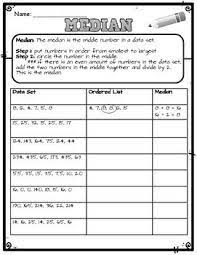 This Worksheet Is Super Simple For Students To Learn And Practice How To Calculate The Median Of A Dat Educational Worksheets Worksheets This Or That Questions