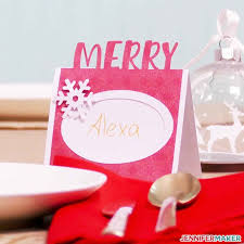 Part of the fun tablescape that i put together for the tour of my home decorated for christmas are these cute candycane cards that i created. Diy Thanksgiving Christmas Place Cards Jennifer Maker