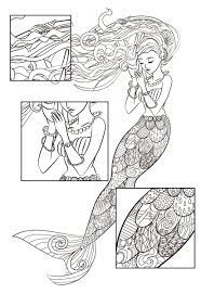 192 art coloriage coloring coloring for adult free coloring page free download meditation mermaid pattern pattern coloring relaxing stress relief under the sea zen zendoodle zentangle アート コロリアージュ ストレ personalized coloring page florabet (design #2). Coloring Pages For Grown Ups With Mermaids In Zentangle On Behance