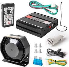 Buy Smallfatw Police Siren 20 Tones 130 Db 200 Watt Dual 20a Auxiliary Switch Wireless Remote Usb Rechargeable 10m Control Range Car Pa System Speaker Horn Emergency Siren For Car Truck Vehicles
