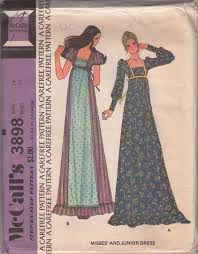 Empire Silhouette Through The Ages Maxi Dress Pattern Sewing Vintage Dress Patterns Vintage Sewing Patterns