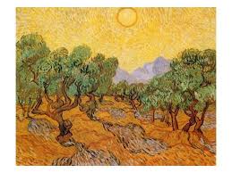 Sun Over Olive Grove 1889 Giclee Print Vincent Van Gogh Art Com Van Gogh Olive Trees Vincent Van Gogh Art Van Gogh Art