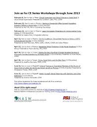 Spring 2013 Ce Series Workshops For Social Workers Register At Www Naswaz Com Clinical Supervision Lcsw Social