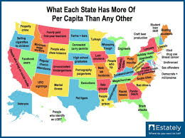 Map Shows Each American State S Claims To Fame Funny Maps Map Us Map