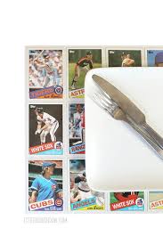 The inner rectangle is 15px smaller on each side compared to the bigger, white rectangle. Diy Baseball Card Placemat Little Red Window