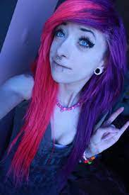 Sarah Monsterkitty Purple And Pink Hair Pink Hair Hair