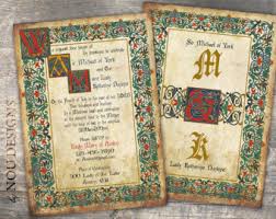 Image result for medieval wedding invitations