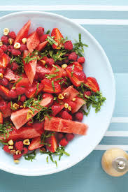 Watermelon Raspberry Mint Salad Recipe Food Mint Salad Mint Salad Recipes
