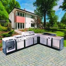 7 piece modular outdoor kitchen at