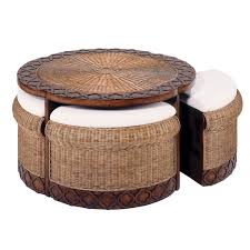 Bali Rattan Coffee Table With Stools Www Hayneedle Com Coffee Table With Stools Rattan Coffee Table Coffee Table