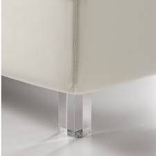 Grevy letto imbottito con contenitore. Piedi Per Letto Contenitore