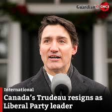 Canadian Prime Minister Justin Trudeau announced his resignation Monday in  the face of rising discontent over his leadership, and after the abrupt  departure of his finance minister signalled growing turmoil within his