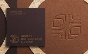 Try this amazing business card mockup and dazzle everyone with your professional mockup. Square Business Card Mockup With Wooden Texture