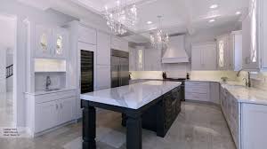 white kitchen cabinets with a dark