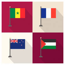 Filasṭīn), recognized officially as the state of palestinei (arabic: Free Vector Senegal France New Zealand And Palestina Flag
