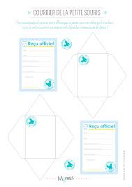 Lettre De La Petite Souris Petite Souris Perte Dent De Lait Souris