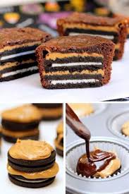 Muffin Relleno De Crema De Cacahuate Y Galletas Comidas Dulces Recetas Para Cocinar Postres Ricos