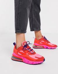 Nike Red And Pink Air Max 270 React Sneakers In 2020 Nike Air Max Air Max 270 Nike