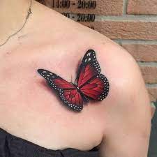 Traditionally, butterflies symbolize transformation, but they can also have other meanings including the insect gets these meanings from its process of metamorphosis from a caterpillar to a butterfly. Small Red Butterfly Tattoos Novocom Top